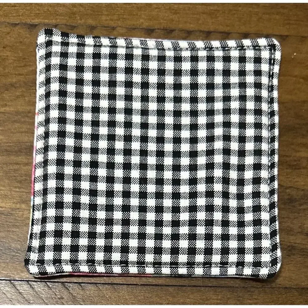 Set of 4 - Handmade, Cottage-core Cotton Coasters (4